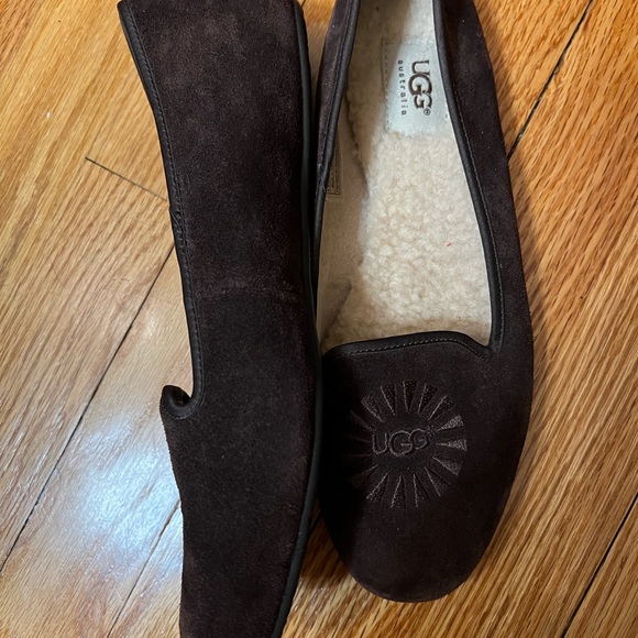 EUC Brown Suede Ugg Slippers 8.5 - Picture 4 of 5